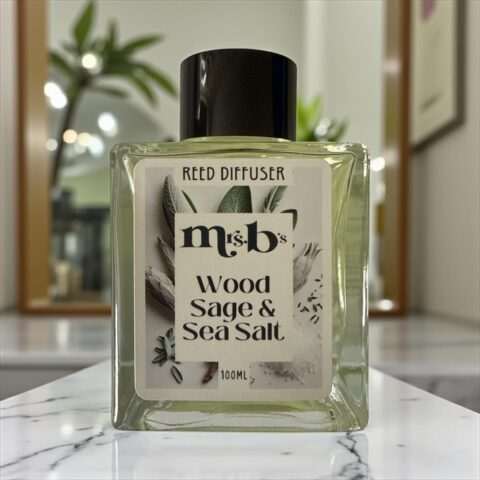 Wood sage and sea salt reed diffuser