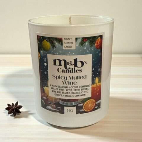 Spicy mulled wine rapeseed and coconut wax candle