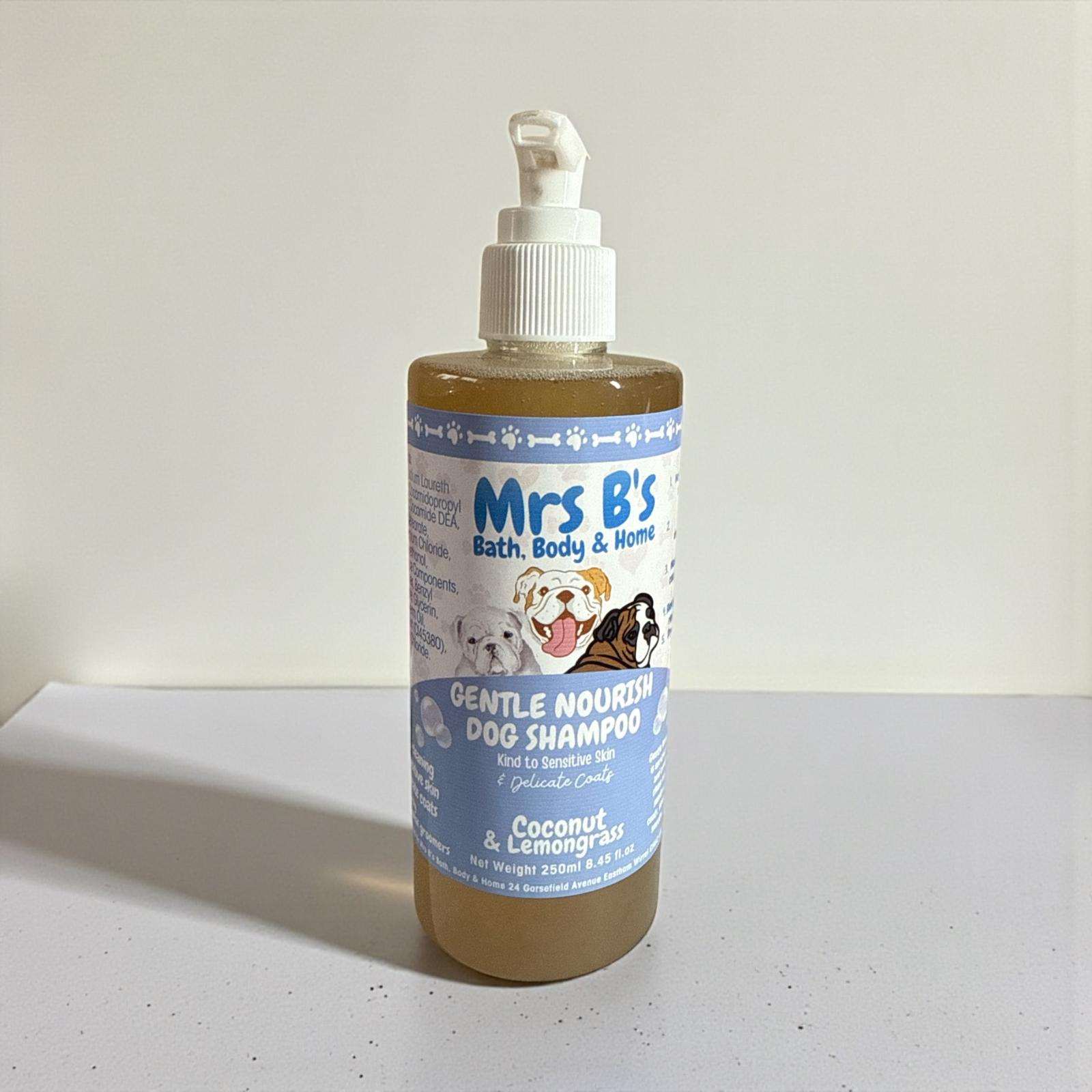 Gentle nourish dog shampoo coconut and lemongrass